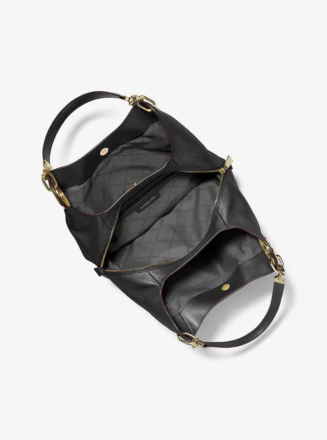 Große Umhängetasche Lillie aus genarbtem Leder