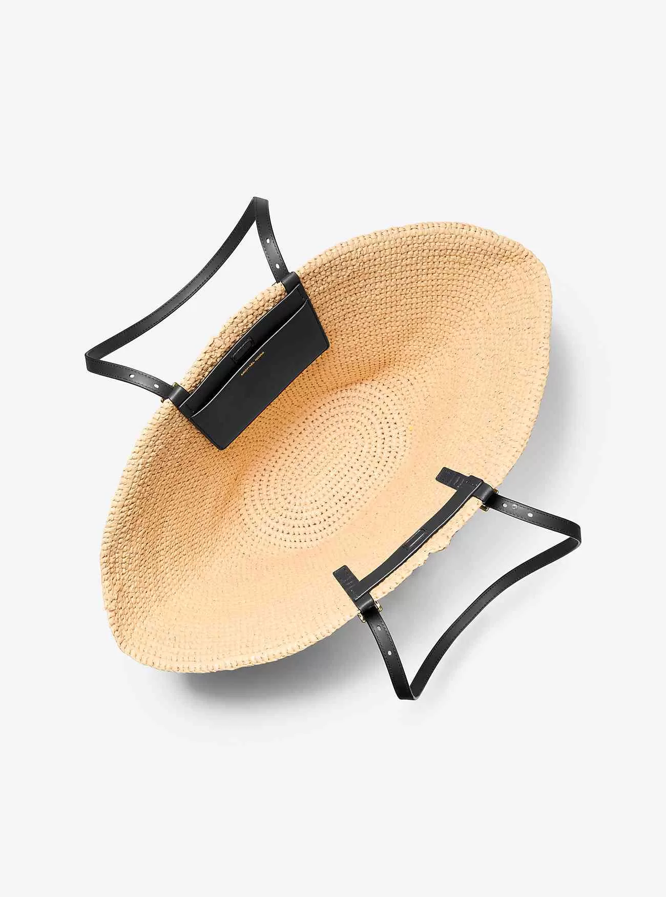 Große handgehäkelte Isa-Einkaufstasche aus Stroh