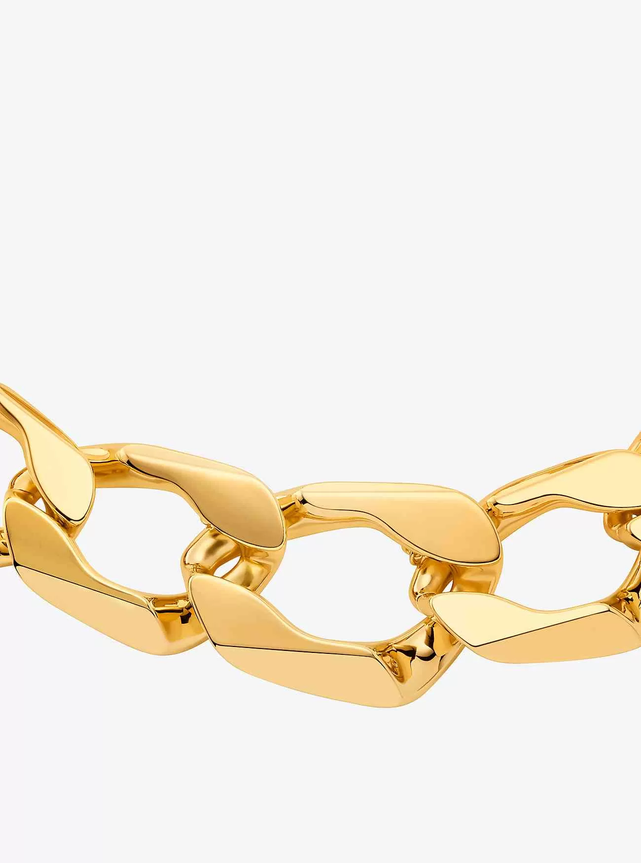 Halskette mit Panzergliedern aus edelmetallbeschichtetem Messing