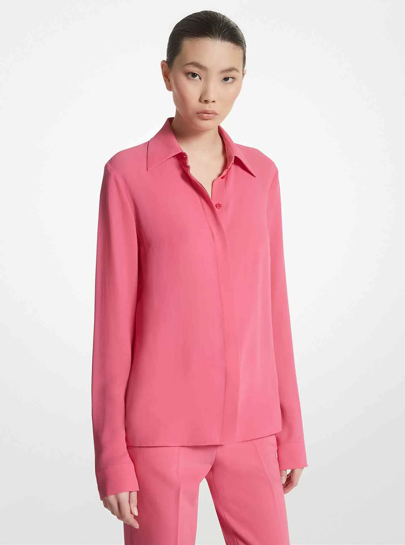 Hansen Seiden-Georgette-Hemd