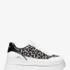 Hayes Plateau-Sneaker aus Kalbshaar mit Leopardenmuster