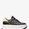 Hayes Sneaker aus Metallic-Empire-Monogramm und Leder