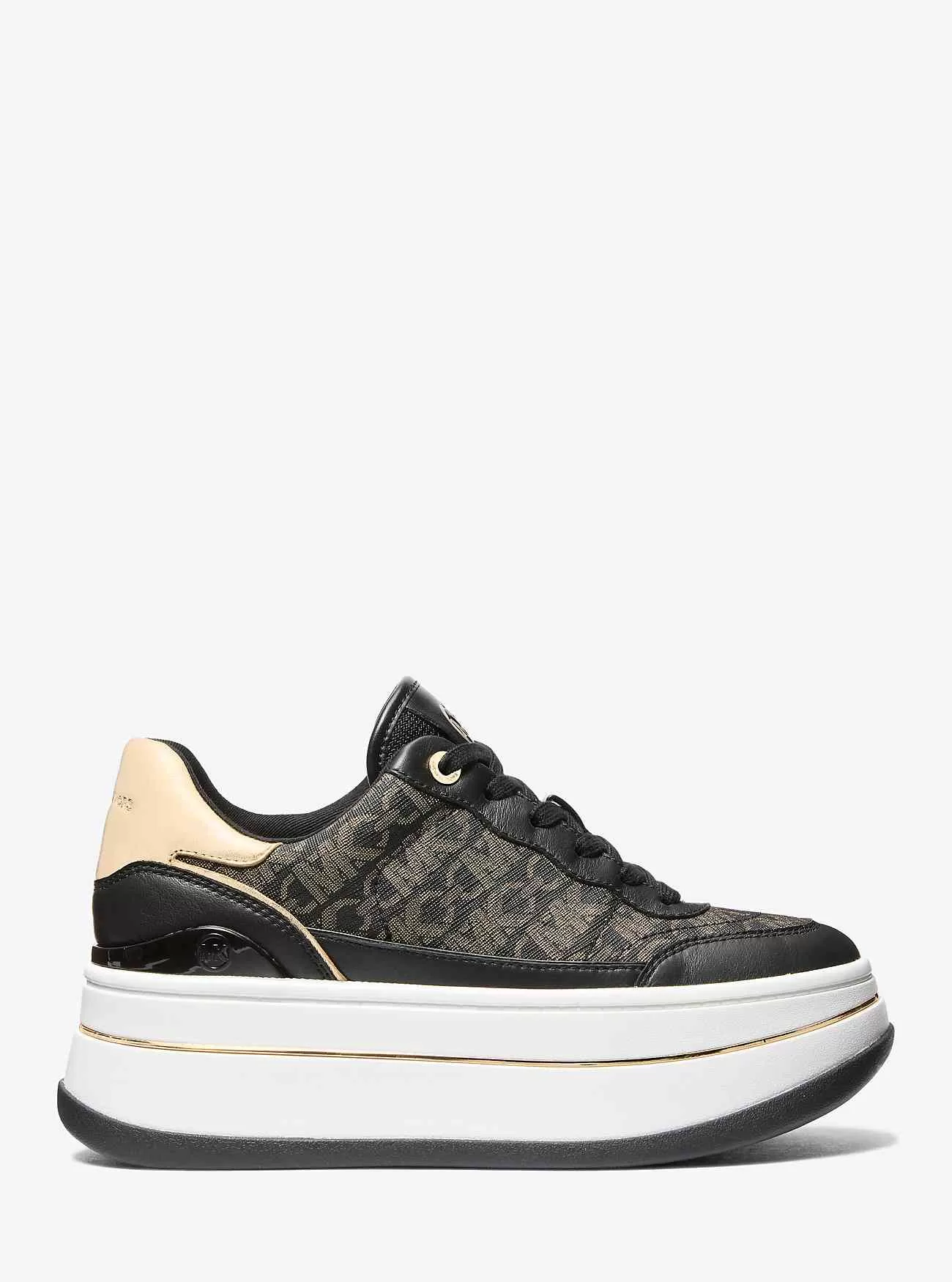 Hayes Sneaker aus Metallic-Empire-Monogramm und Leder