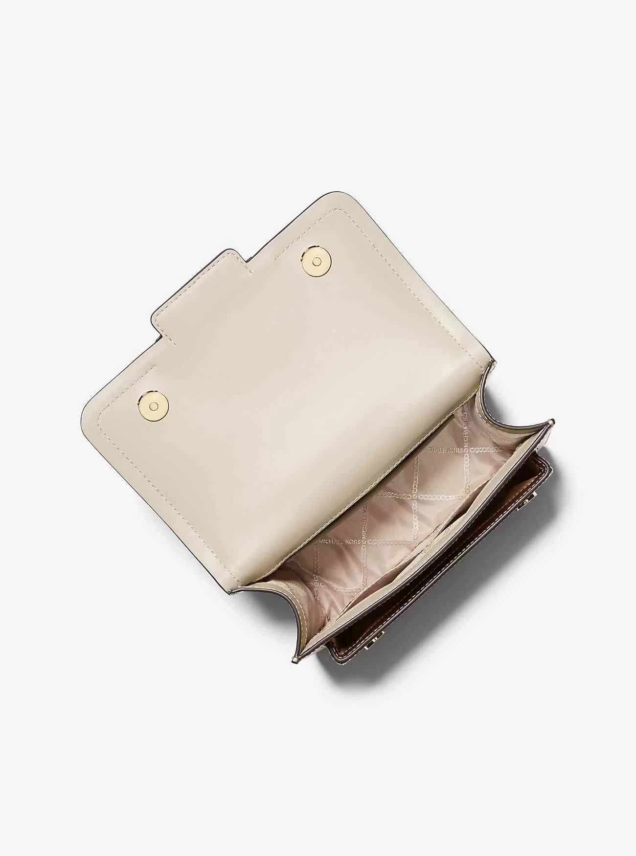 Heather Große Umhängetasche aus Metallic-Leder