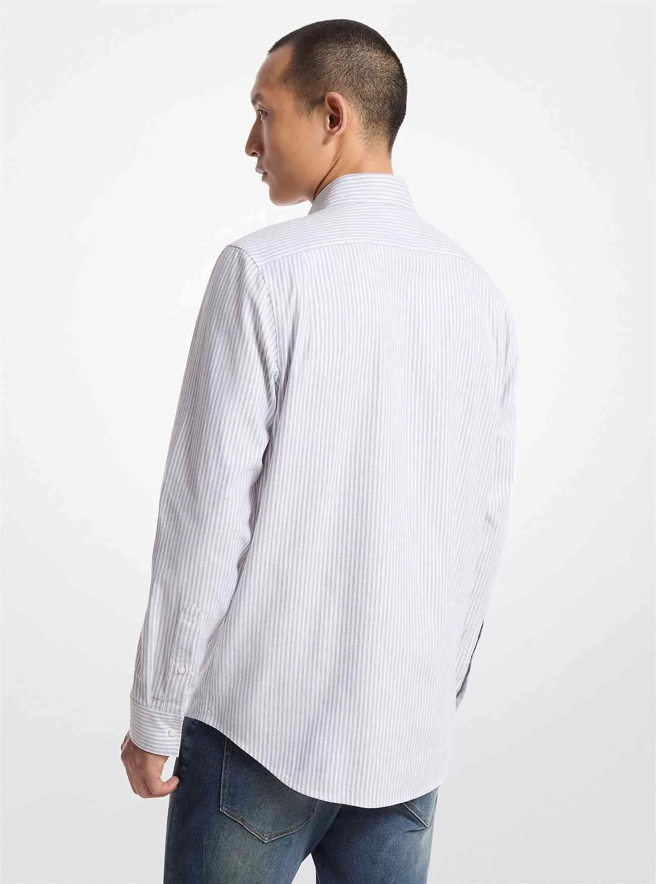 Hemd aus Stretch-Baumwolle mit Oxford-Streifen