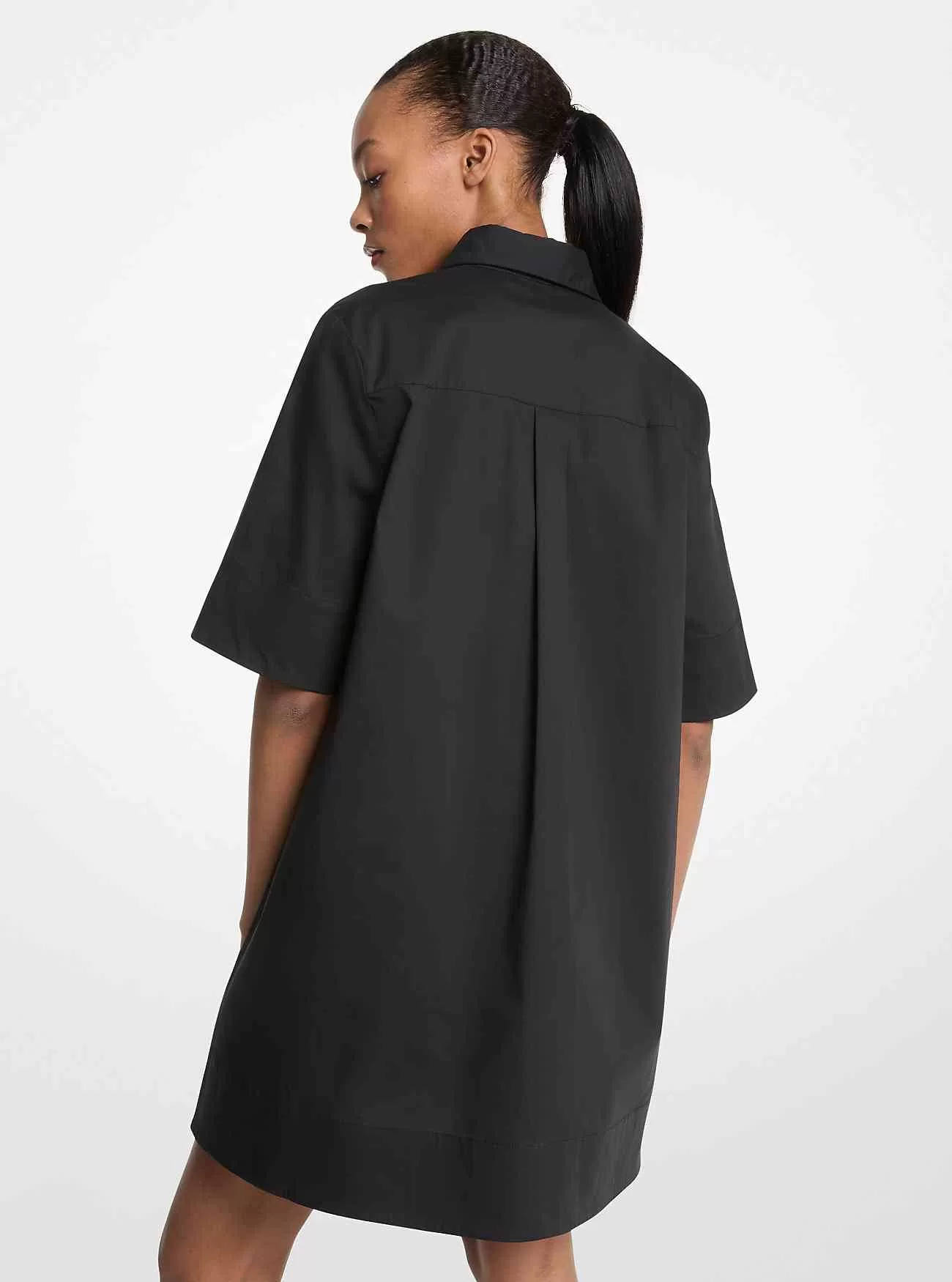 Hemdblusenkleid aus Stretch-Baumwollpopeline