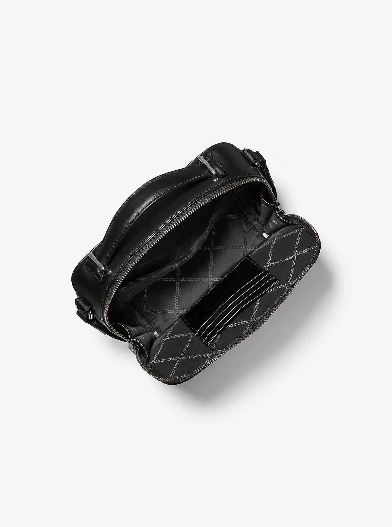 Hudson Umhängetasche aus Metallic-Leder mit Krokodilprägung