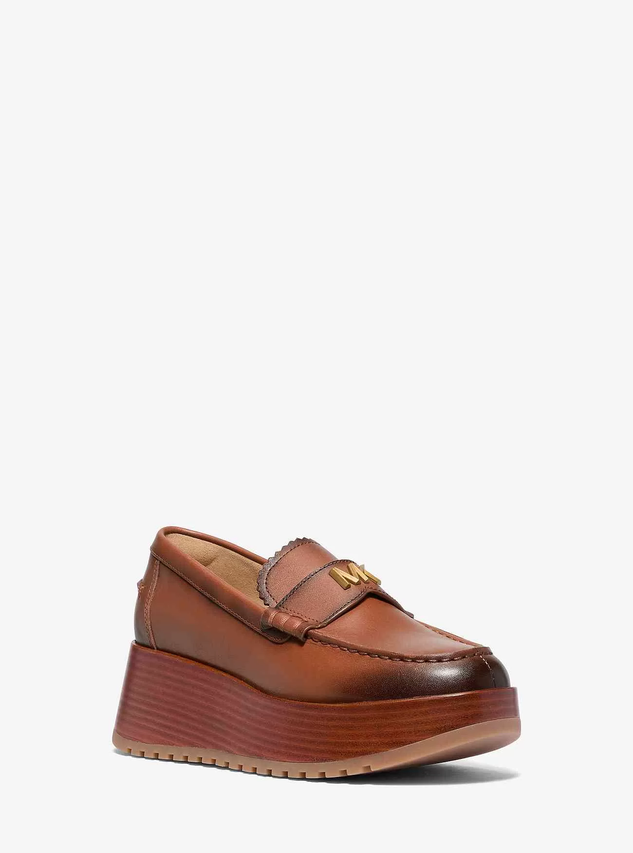Indy Plateau-Loafer aus brüniertem Leder