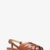 Irene Slingback-Sandale aus gewebtem Leder