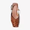 Irene Slingback-Sandale aus gewebtem Leder