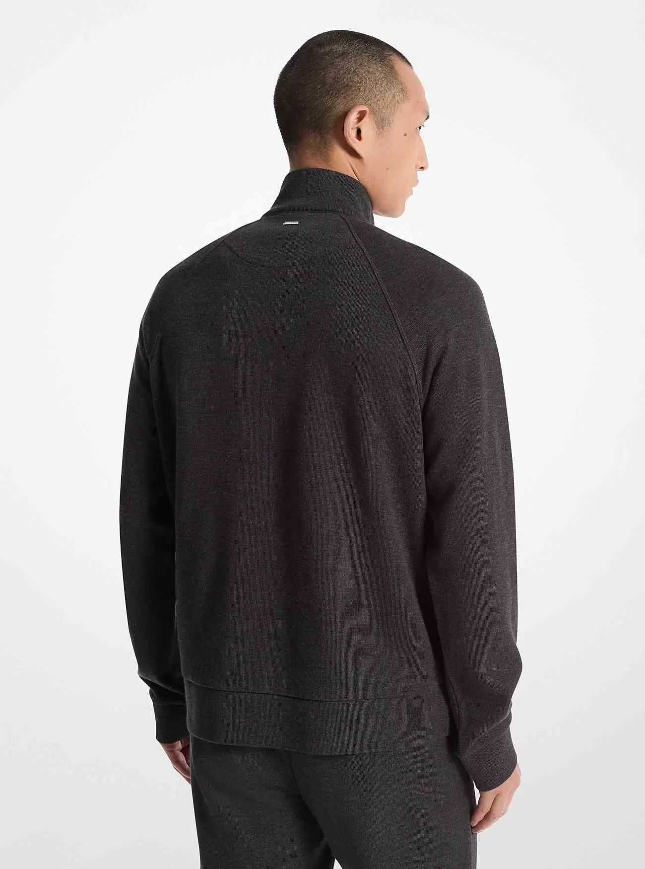 Jacke aus geripptem Baumwollmischstrick