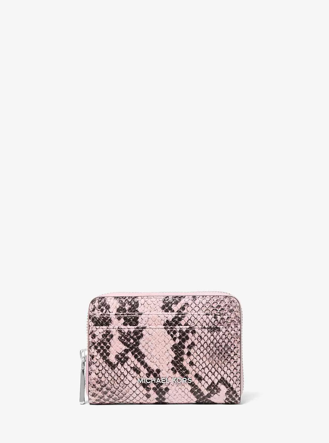 Jet Set Kleine Geldbörse aus Leder mit Schlangenprägung