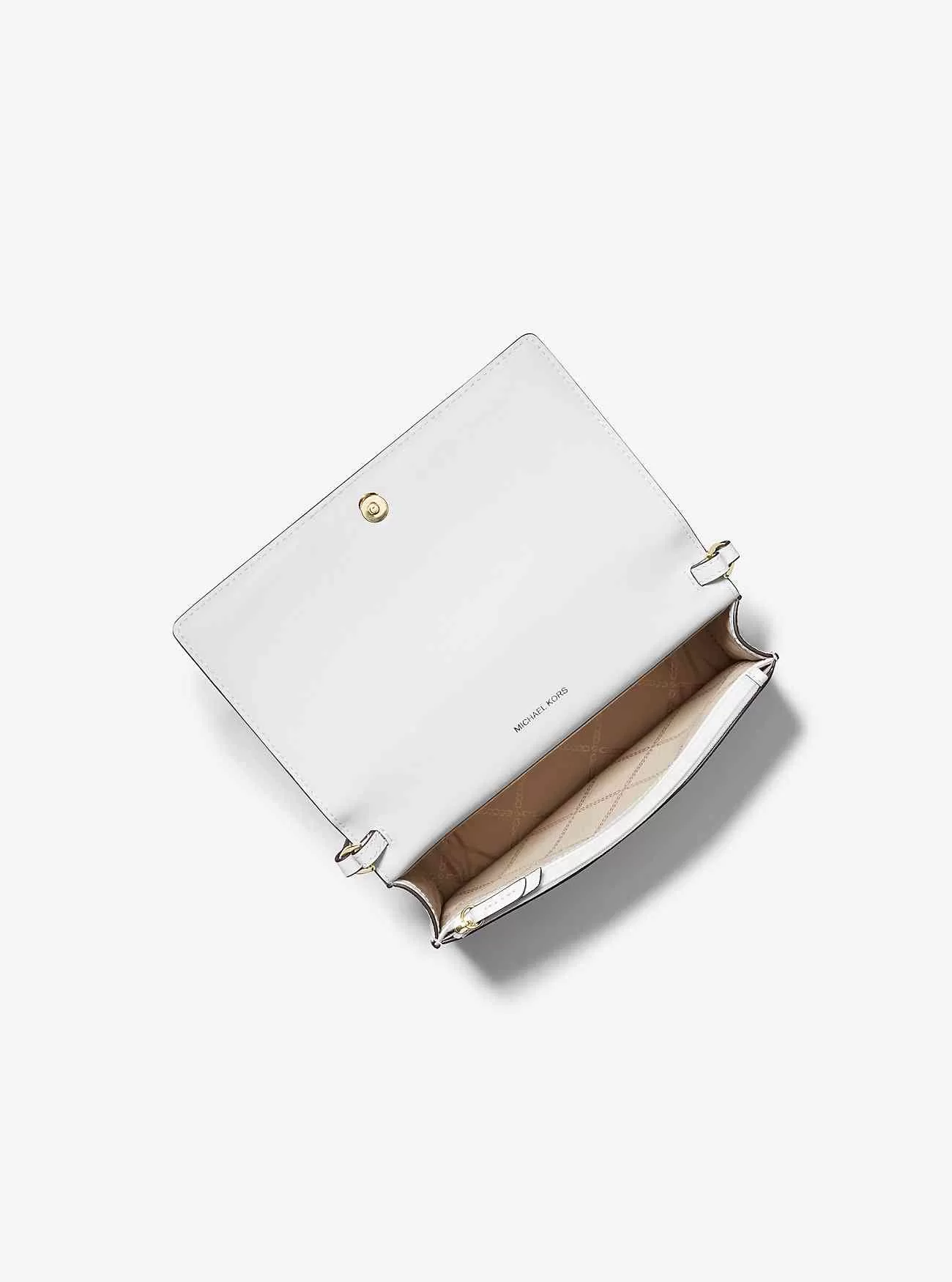 Jet Set Mittelgroße Umhängetasche aus gekrispeltem Leder mit Vorderklappe