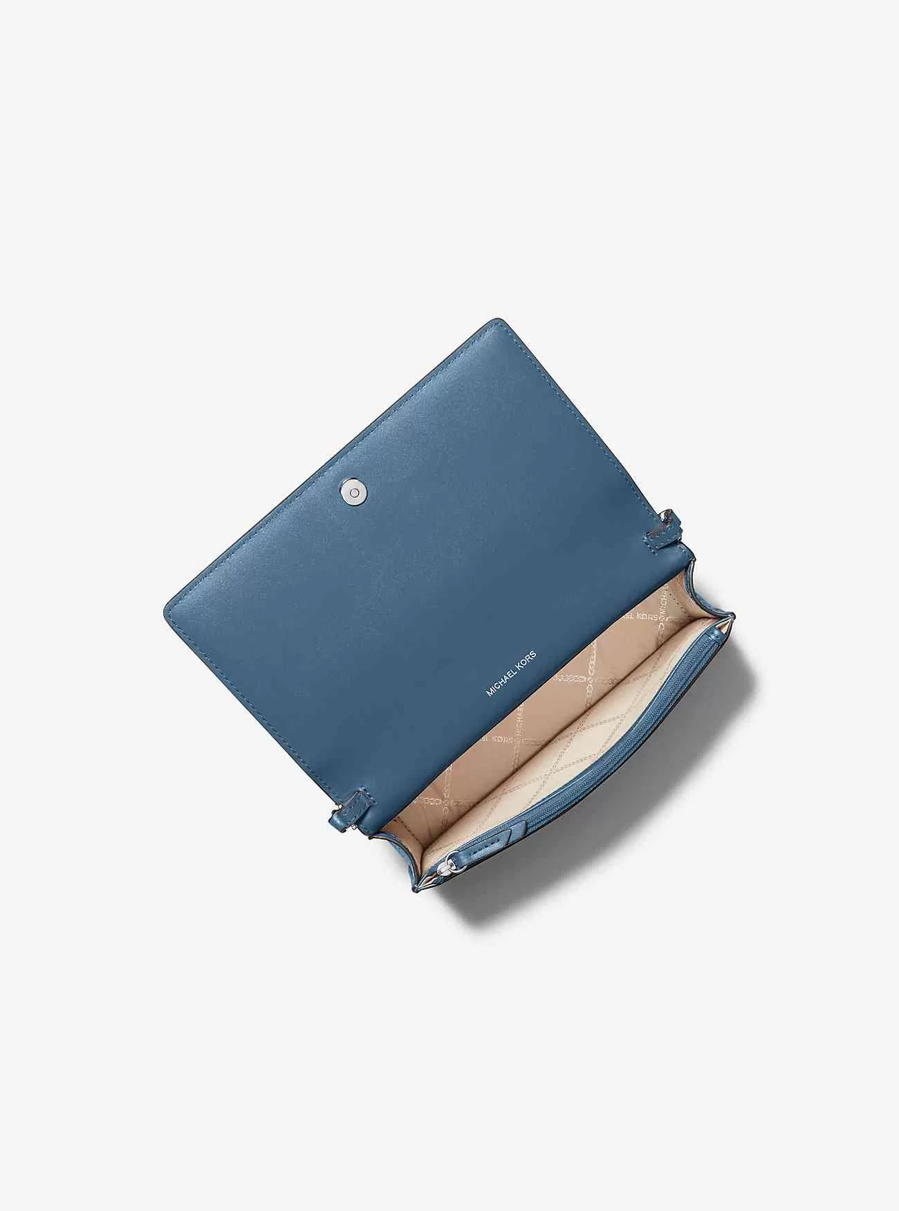 Jet Set mittelgroße Umhängetasche aus genarbtem Leder