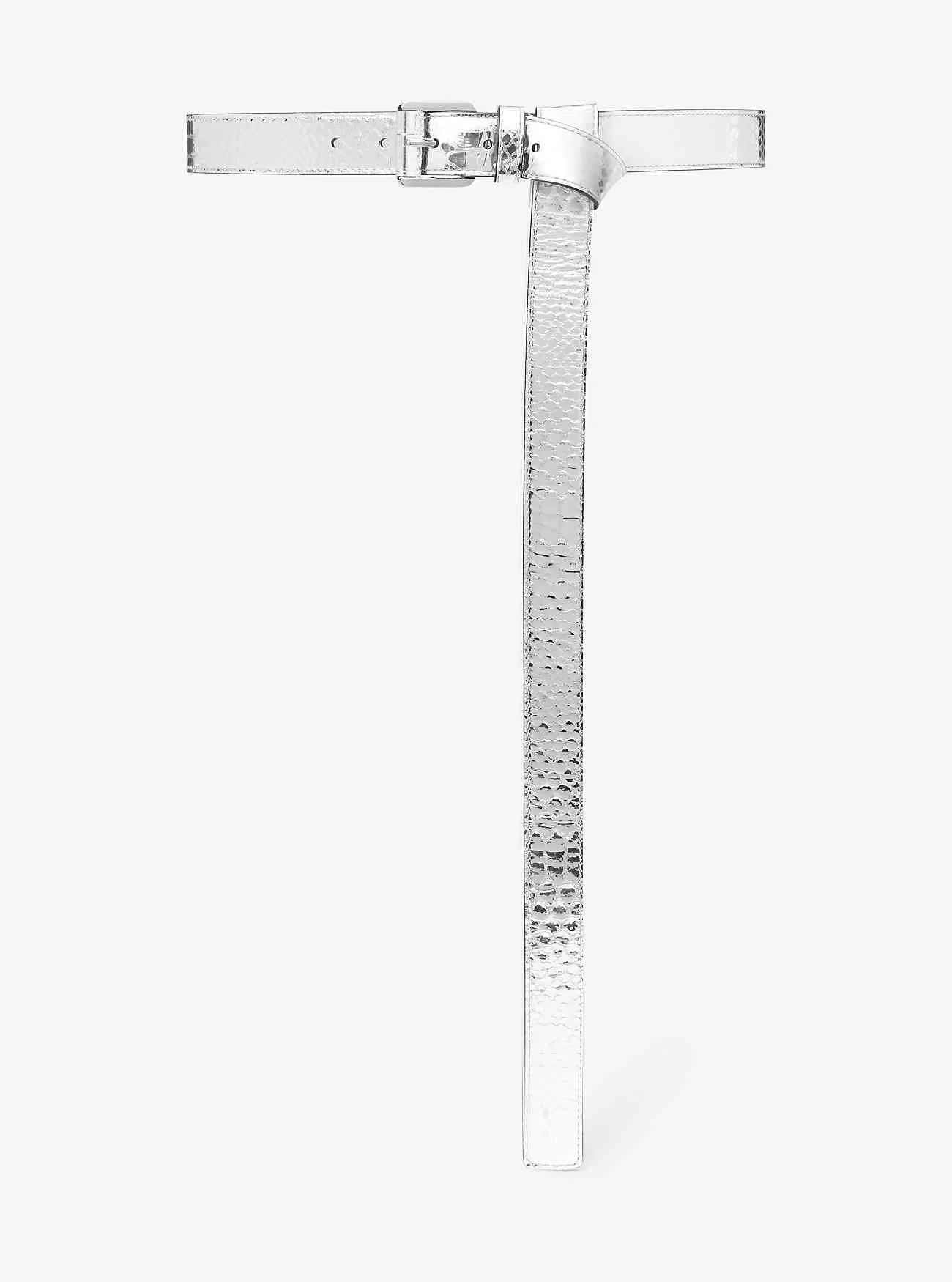 Jodi Metallic-Python-geprägter Ledergürtel