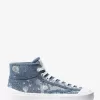 Jude High-Top-Sneaker aus Denim mit Spritzern