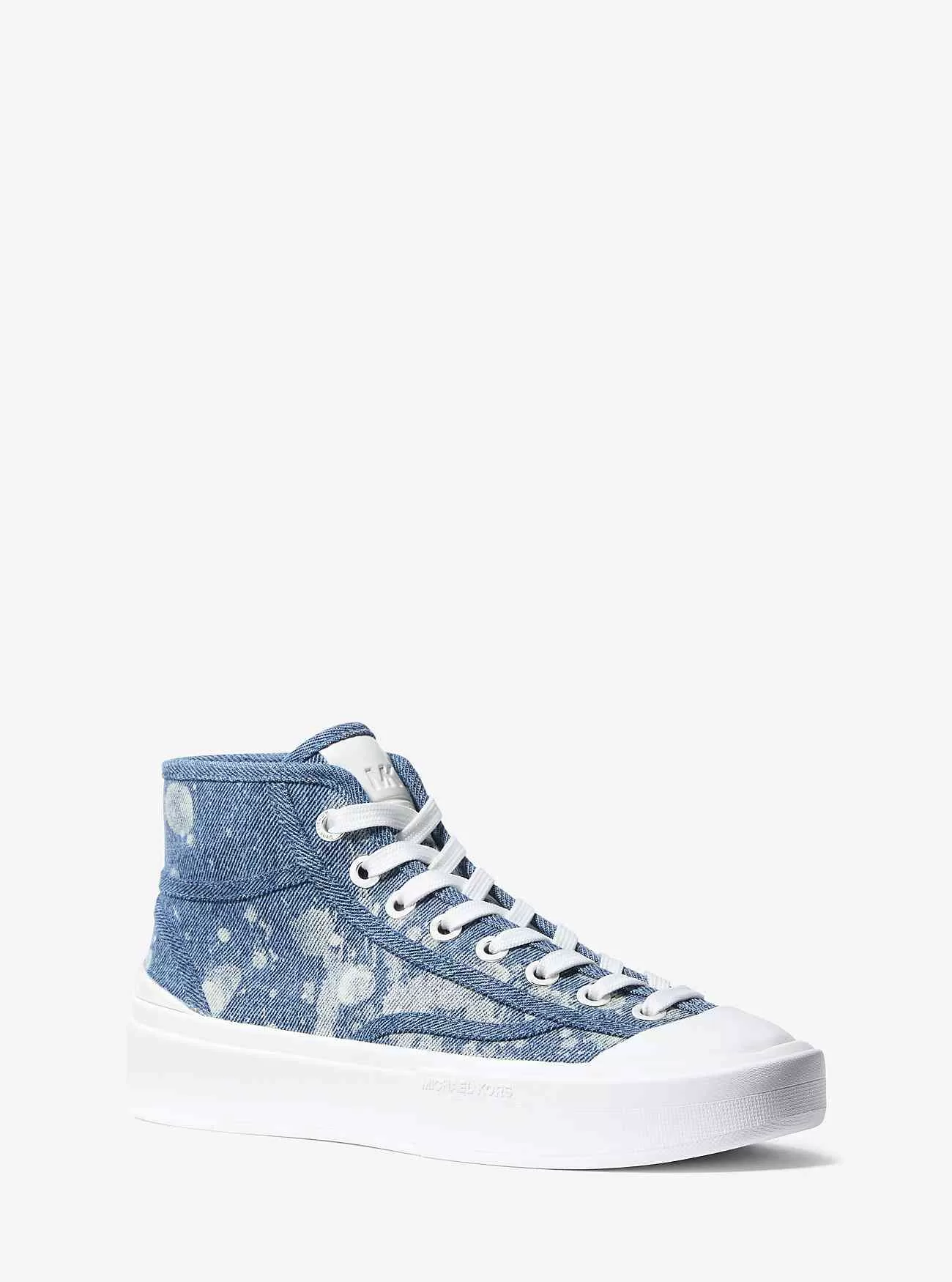 Jude High-Top-Sneaker aus Denim mit Spritzern