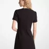 Kleid aus Stretch-Crêpe mit Schnürung