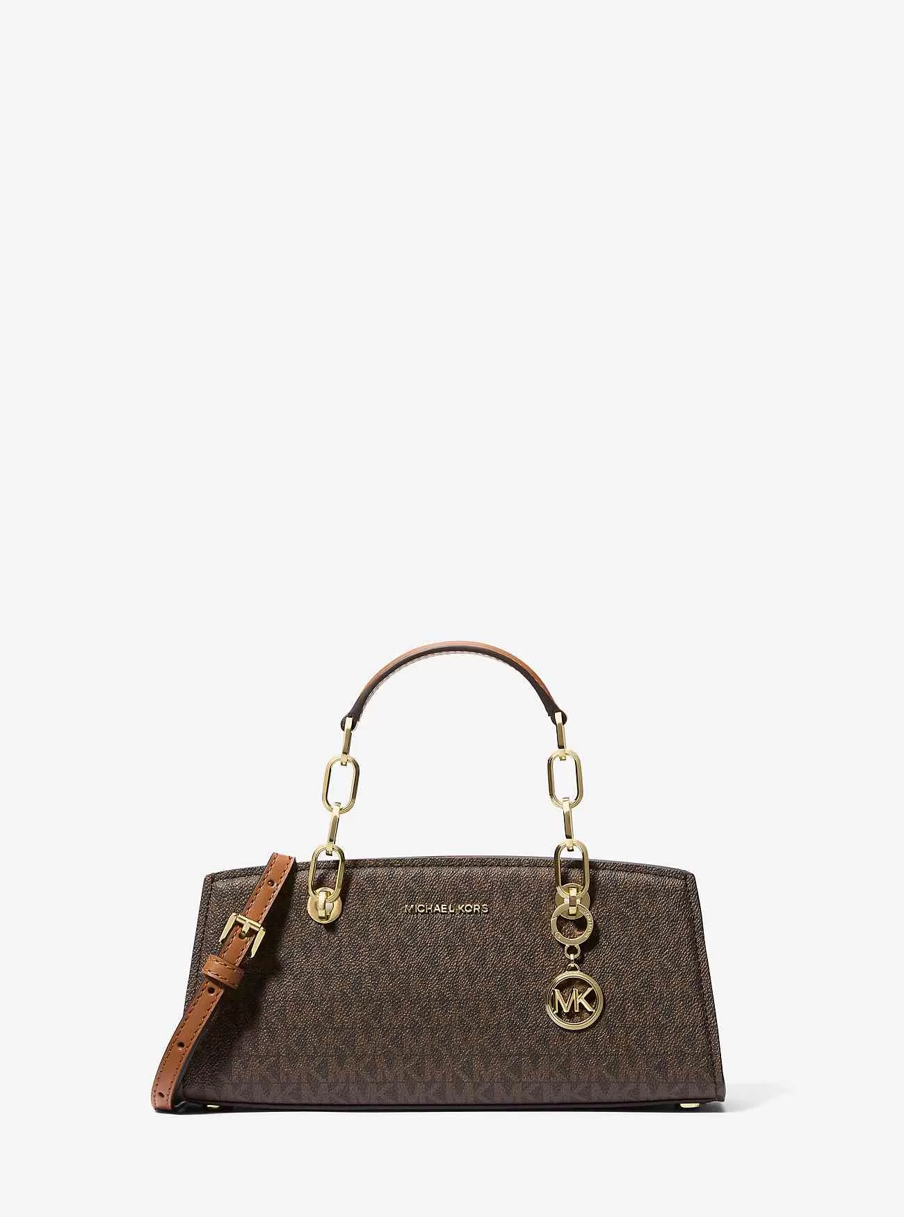 Kleine Cynthia-Umhängetasche mit Signatur-Logo