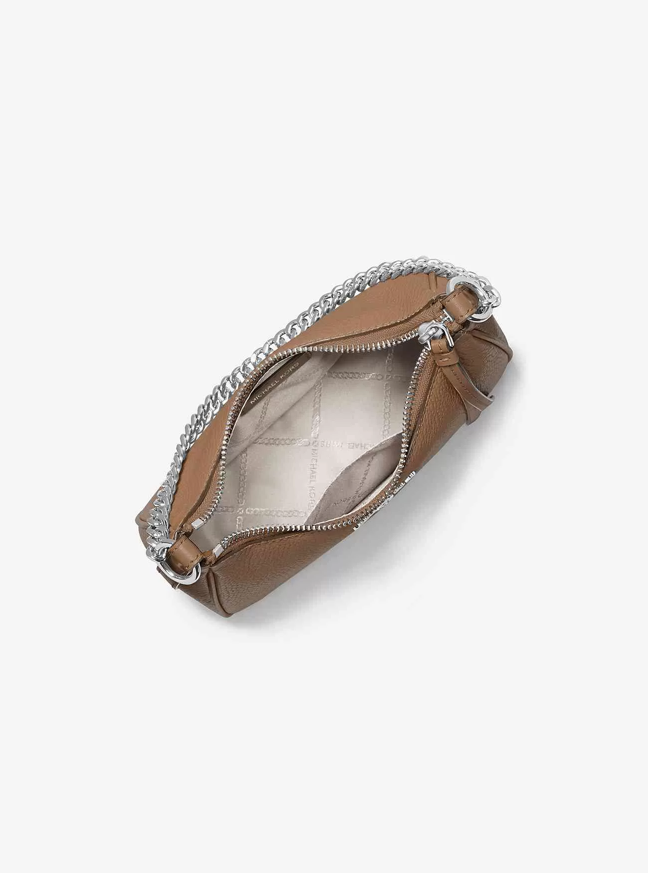 Kleine Leder-Pochette mit Jet-Set-Charm