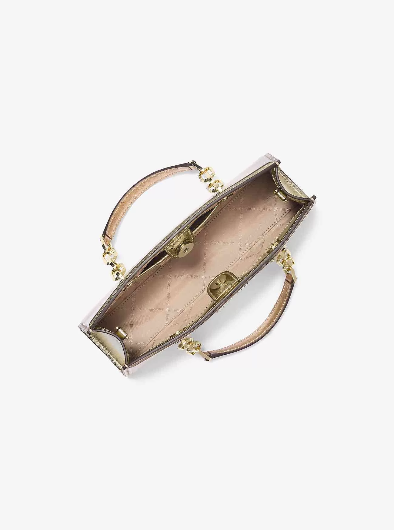 Kleine Umhängetasche „Cynthia“ aus Metallic-Leder