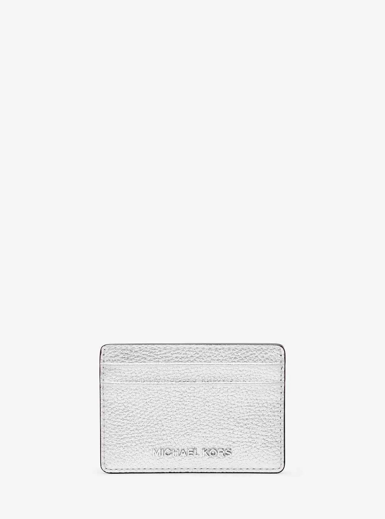 Kleines Jet Set-Kartenetui aus Metallic-Leder