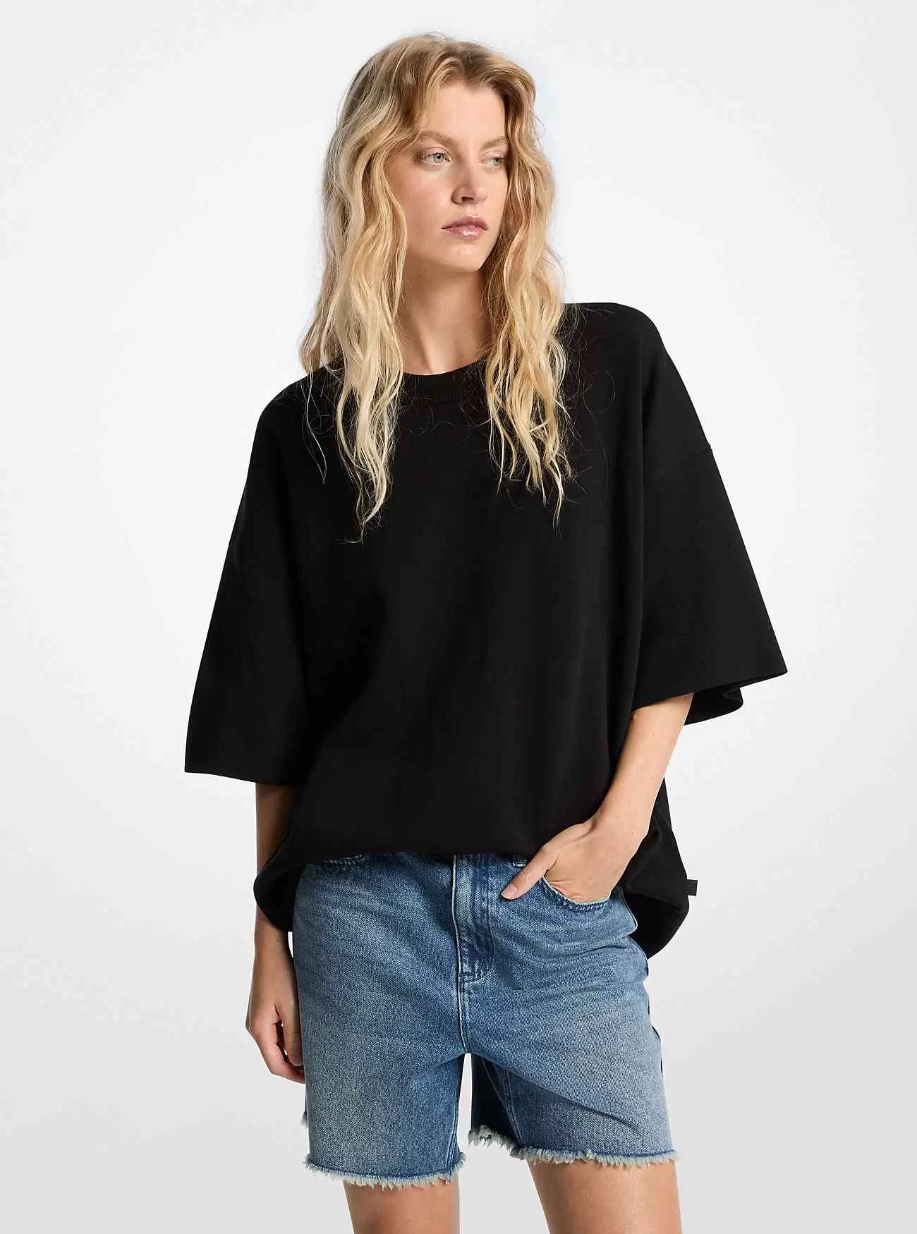 Kurzarmpullover aus Baumwolle