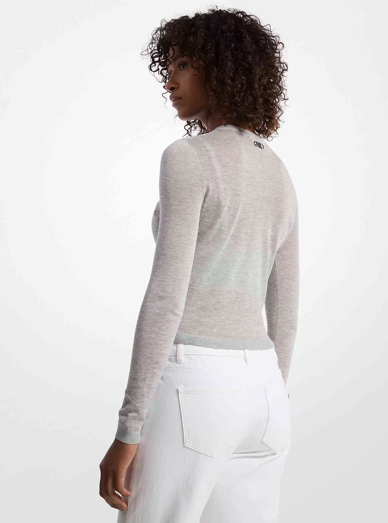 Kurzer Cardigan und BH-Oberteil aus Tencel-Mischung