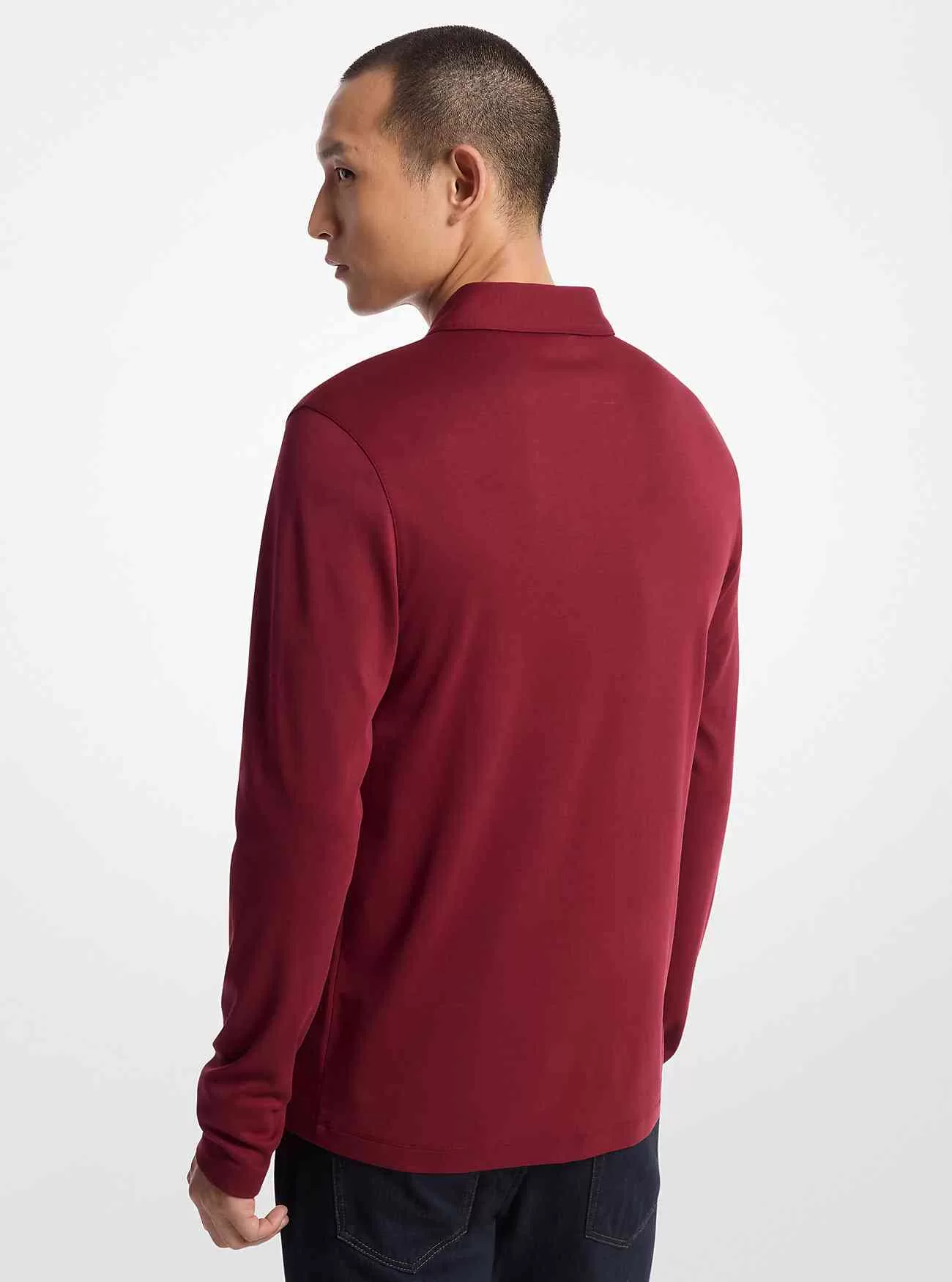 Langarm-Poloshirt aus Baumwolle