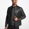 Leder-Racer-Jacke