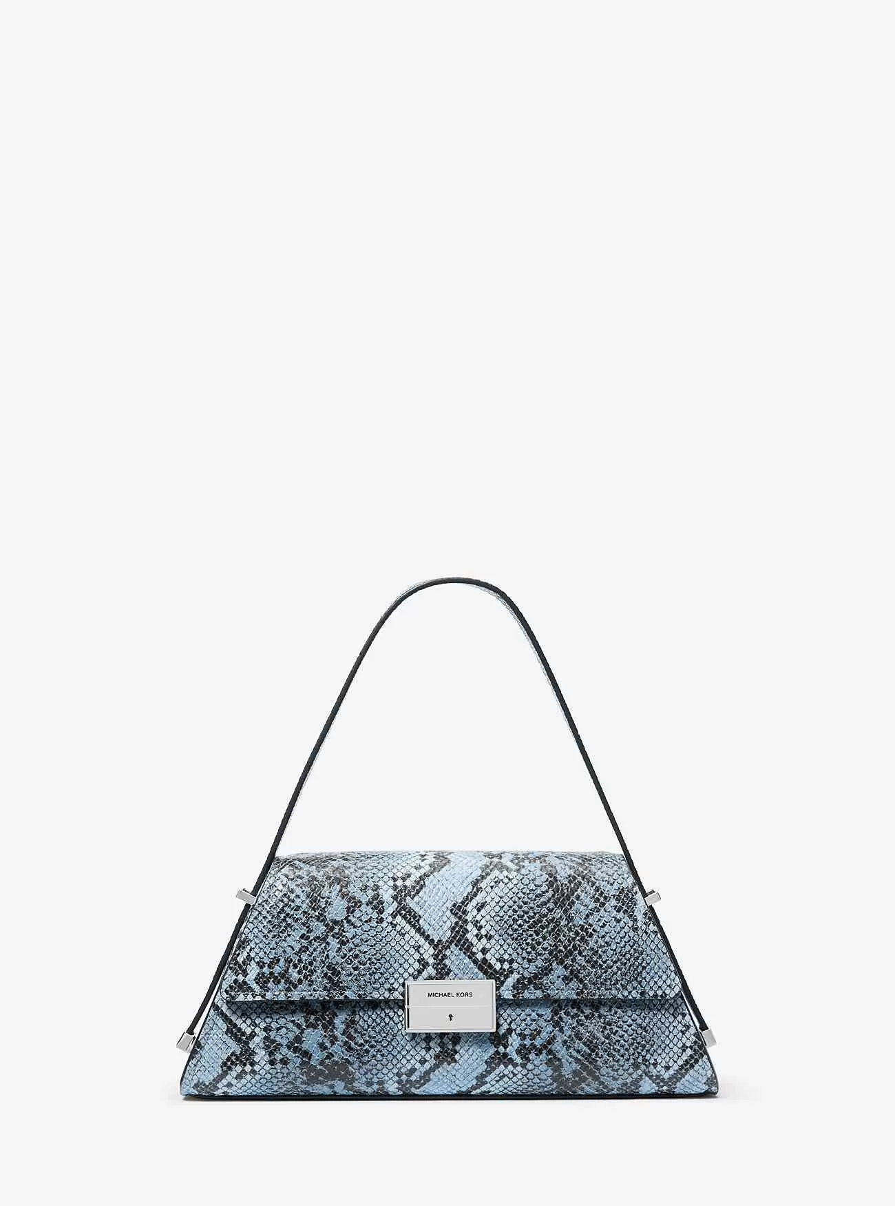 Ludlow Mittelgroße Umhängetasche aus Leder mit Schlangenprägung