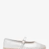 Lynn Ballett-Espadrille aus Metallic-Leder