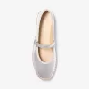 Lynn Ballett-Espadrille aus Metallic-Leder