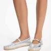 Lynn Ballett-Espadrille aus Metallic-Leder