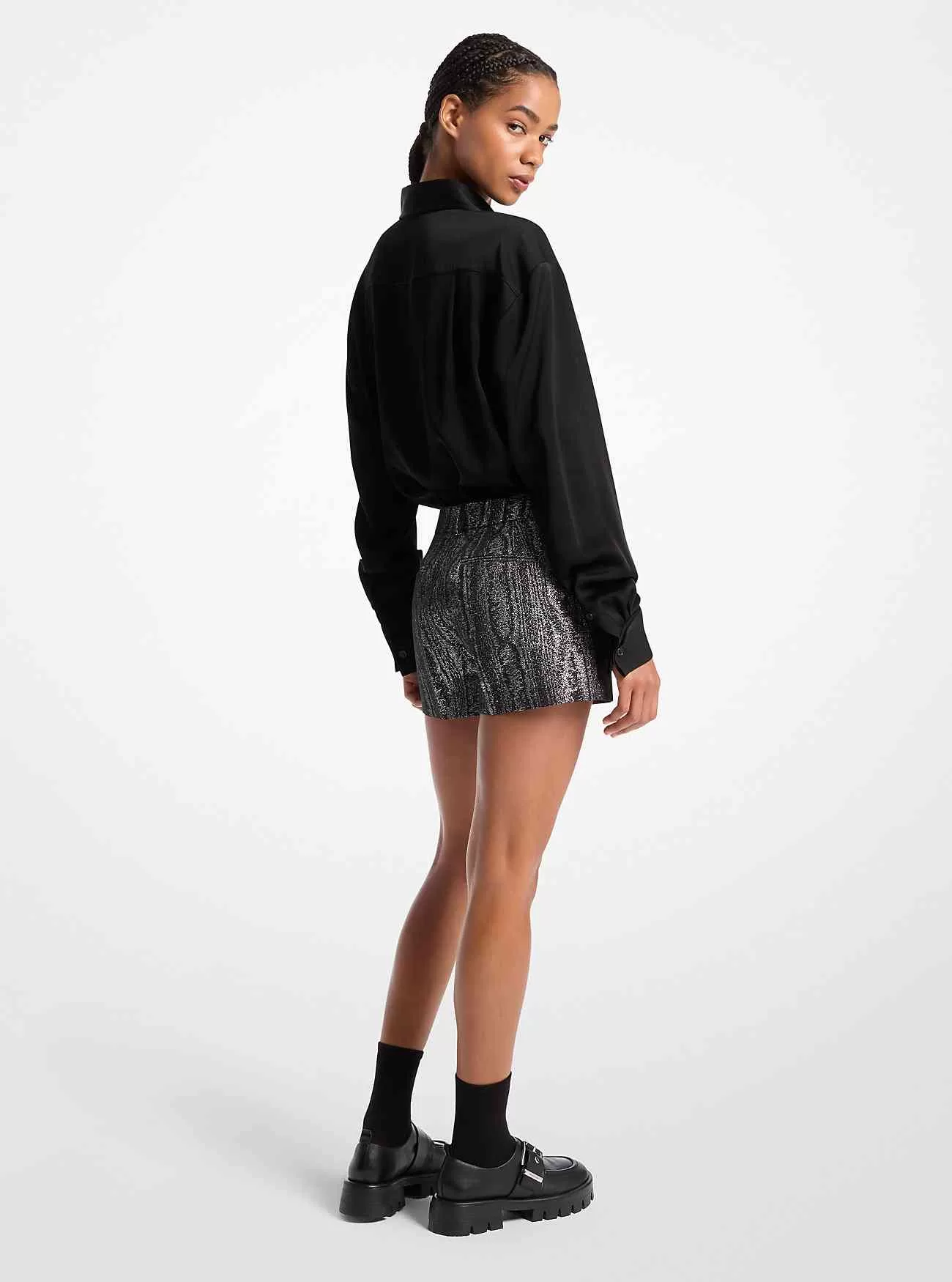 Metallic-Moiré-Shorts