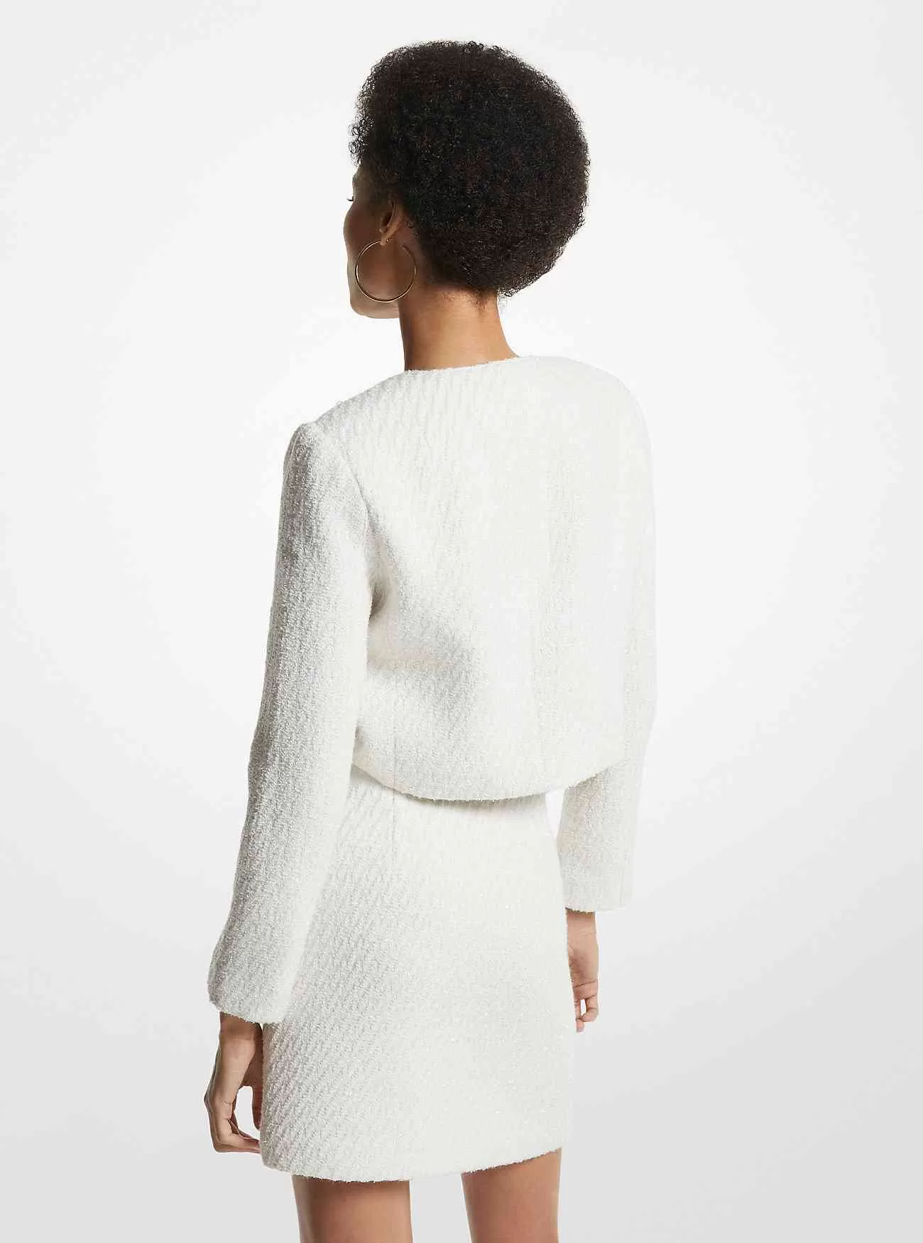 Metallic-Tweed-Jacke