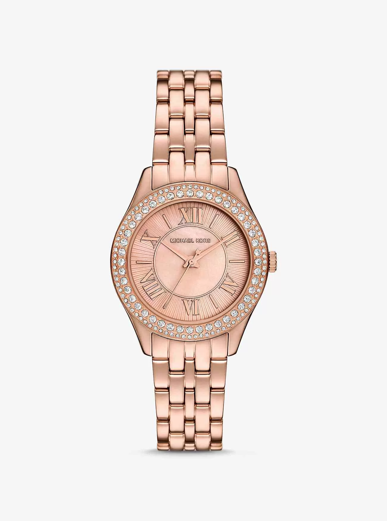 Mini-Harlowe Pavé-Armbanduhr in Roségold