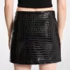 Minirock mit Krokodilprägung