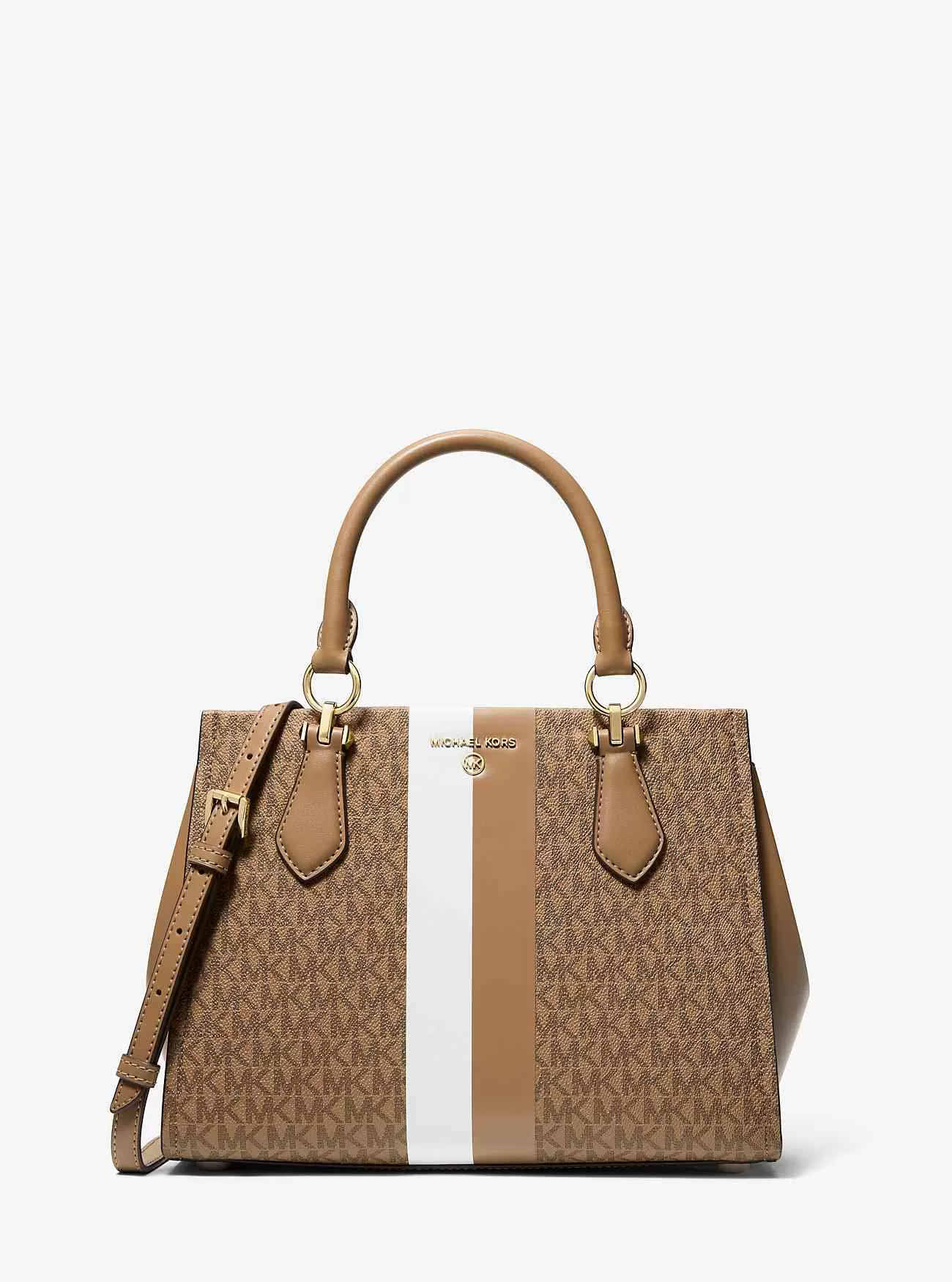 Mittelgroße Marilyn-Umhängetasche mit Logostreifen