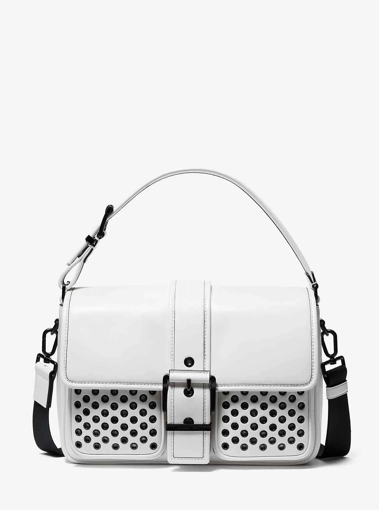 Mittelgroße Umhängetasche „Colby“ aus Leder mit Ösen