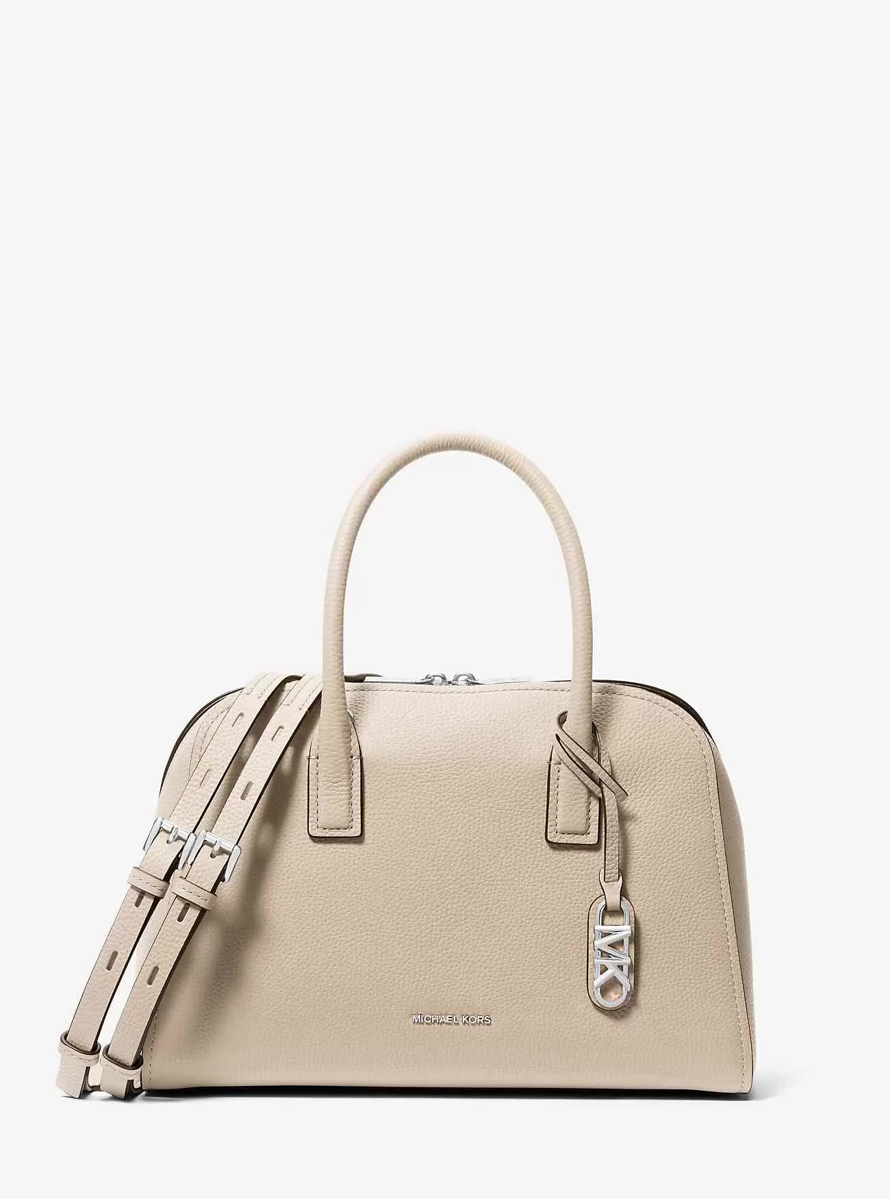 Mittlere Ashton-Umhängetasche aus genarbtem Leder