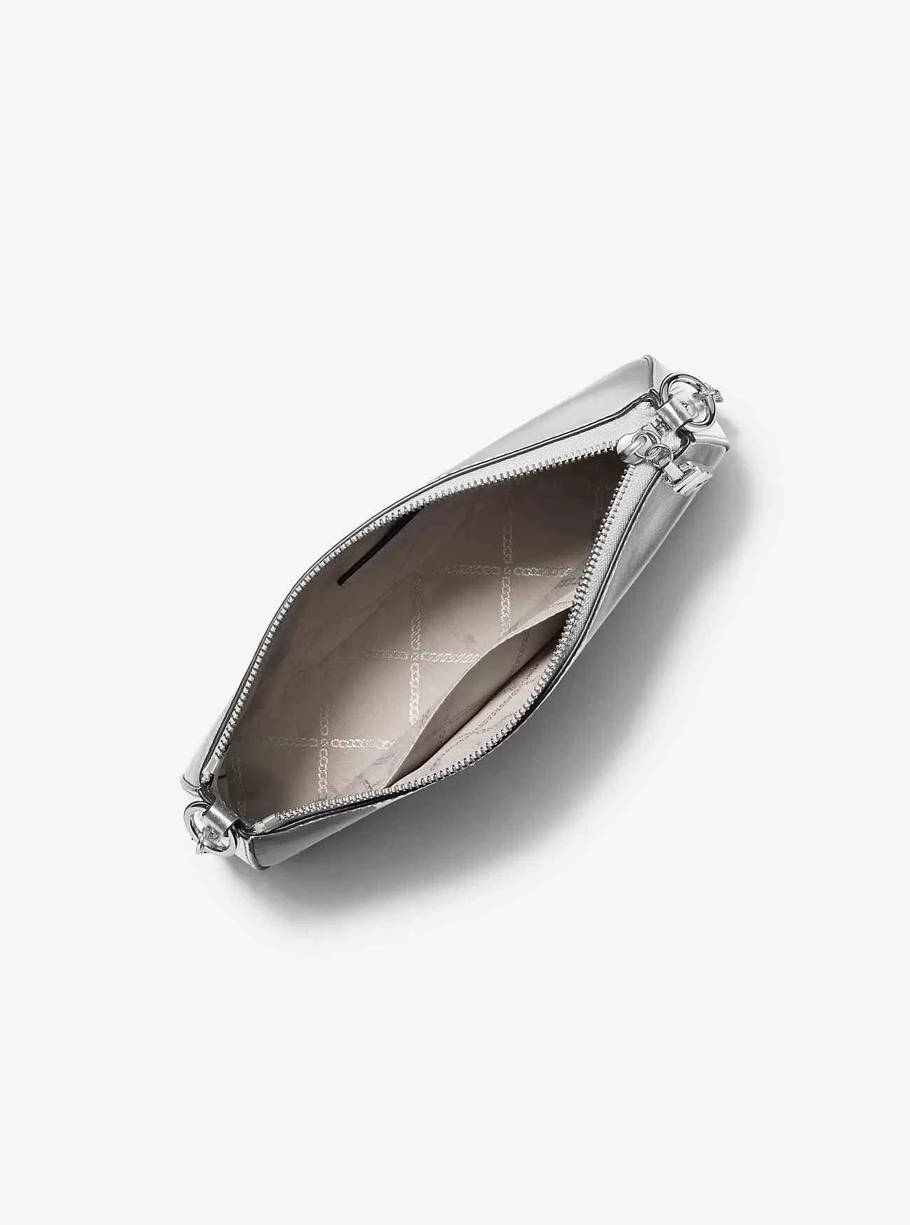 Mittlere Empire-Pochette aus Metallic-Leder