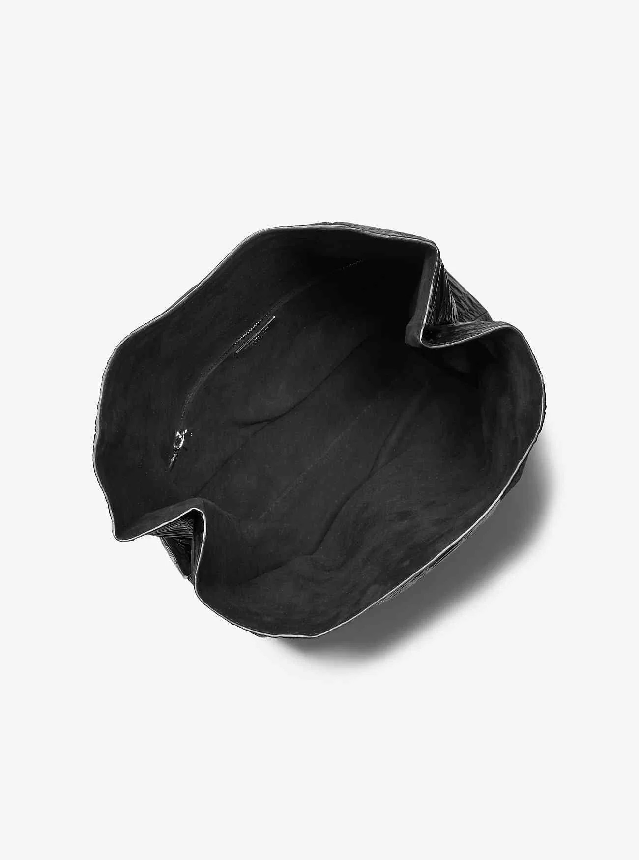 Mittlere Lunchbox-Clutch aus Leder mit Python-Prägung und Monogramm