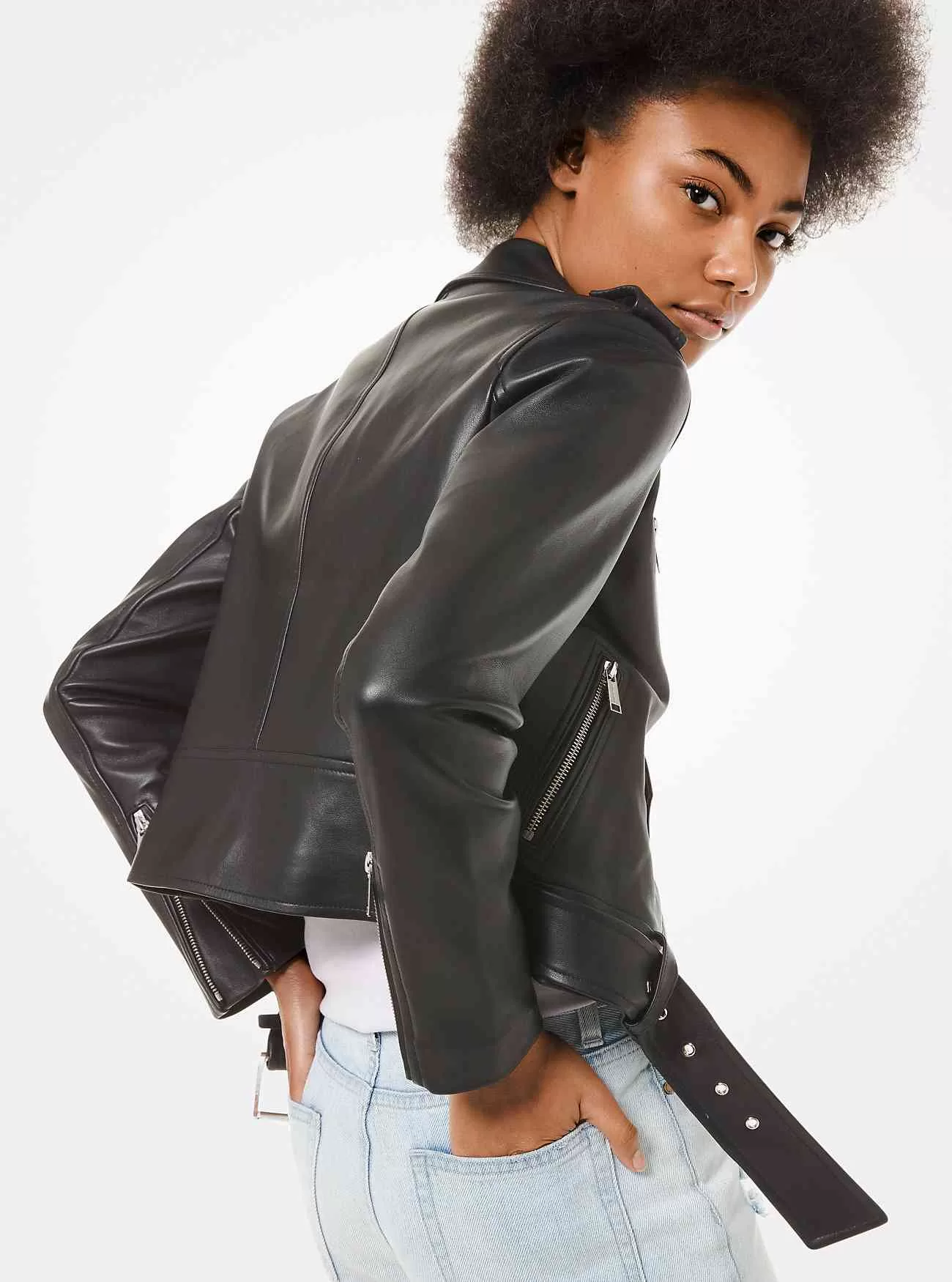 Motorradjacke aus Leder