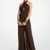 Neckholder-Jumpsuit aus Stretch-Jersey