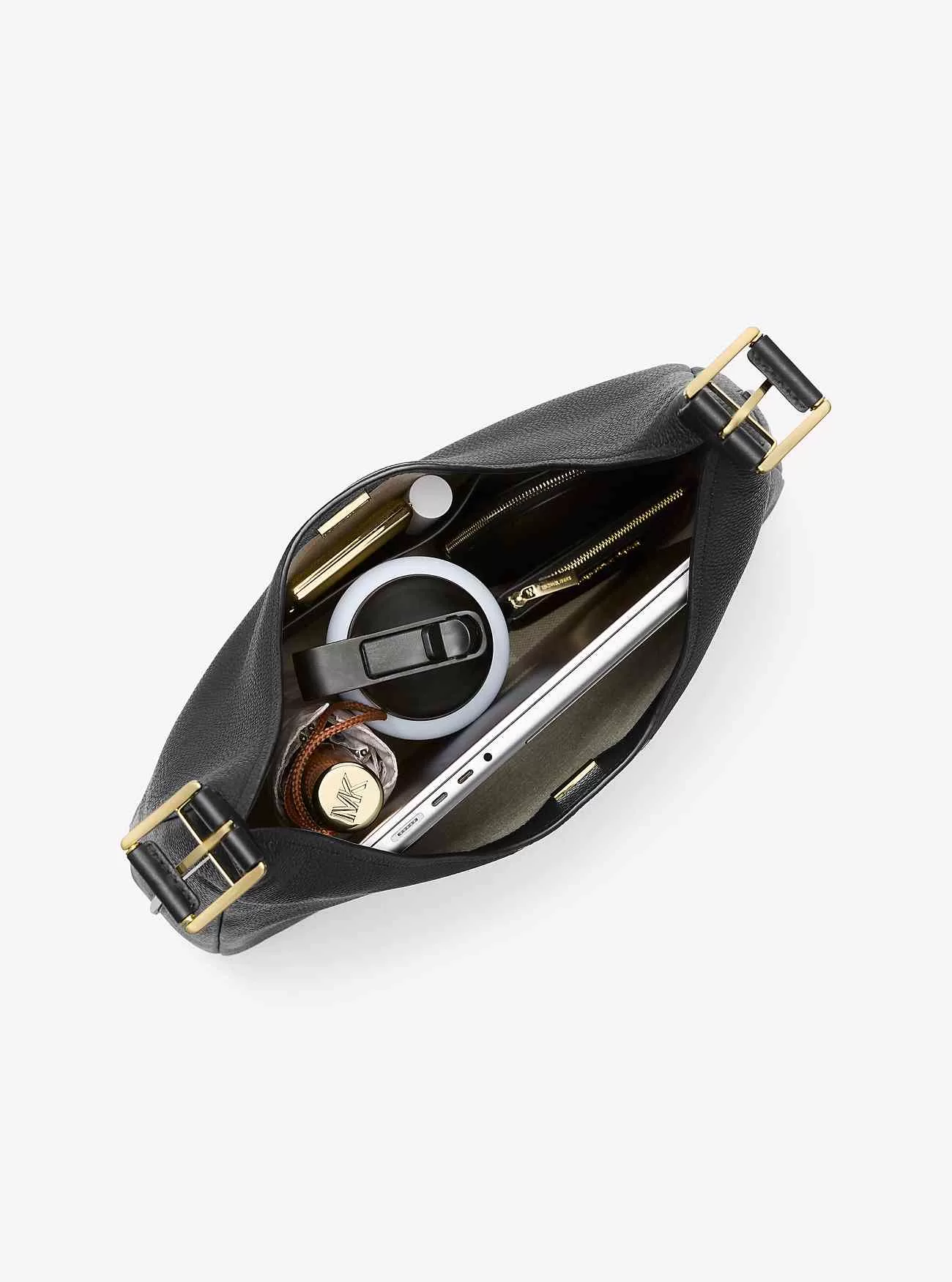 Nolita Große Hobo-Schultertasche aus genarbtem Leder Nolita Große Hobo-Schultertasche aus genarbtem Leder