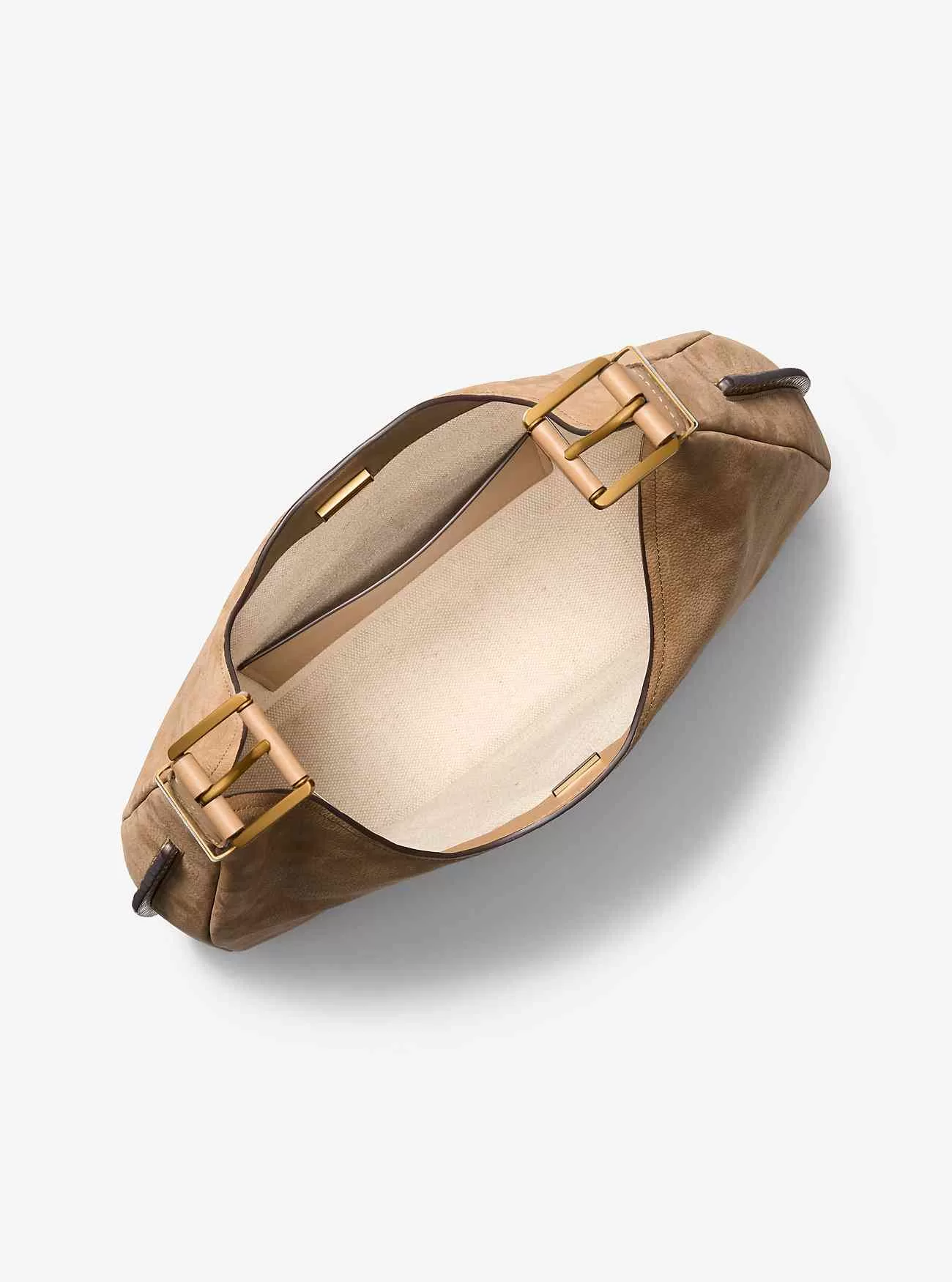 Nolita Große Hobo-Umhängetasche aus Nubukleder