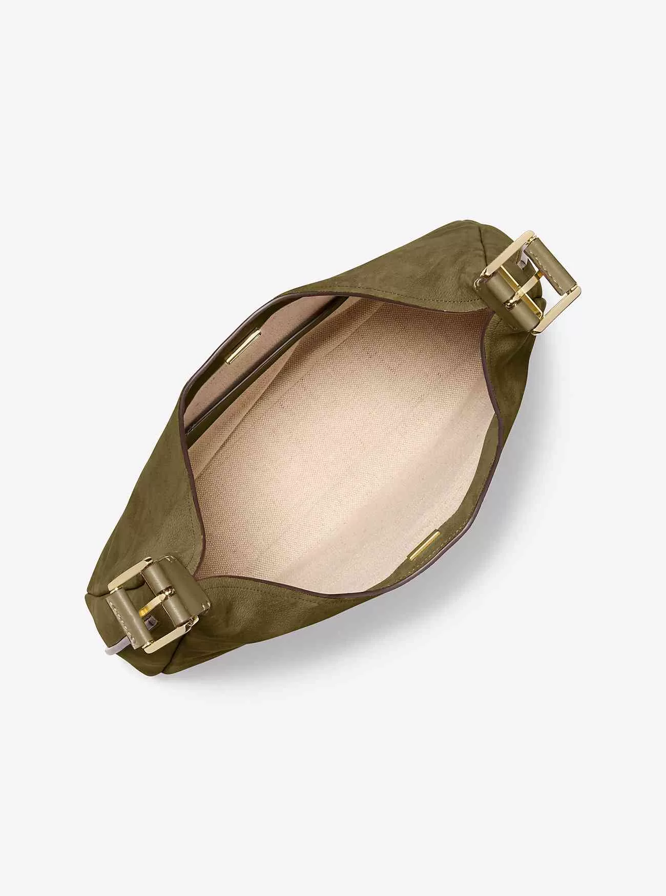 Nolita Große Hobo-Umhängetasche aus Nubukleder