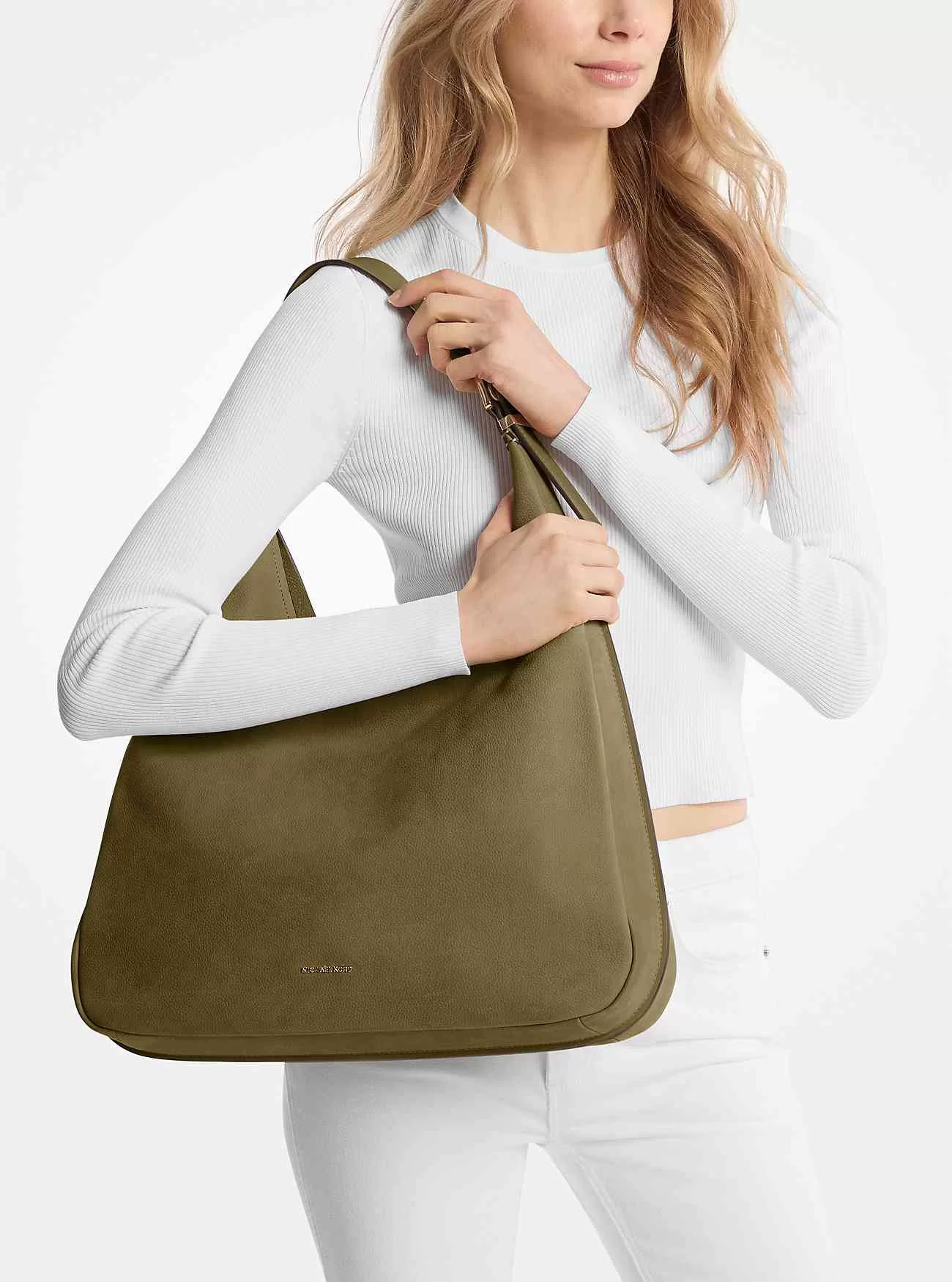 Nolita Große Hobo-Umhängetasche aus Nubukleder Nolita Große Hobo-Umhängetasche aus Nubukleder