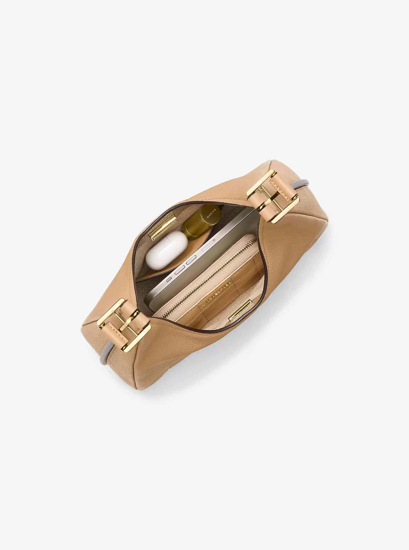 Nolita Kleine Hobo-Schultertasche aus gekrispeltem Leder Nolita Kleine Hobo-Schultertasche aus gekrispeltem Leder